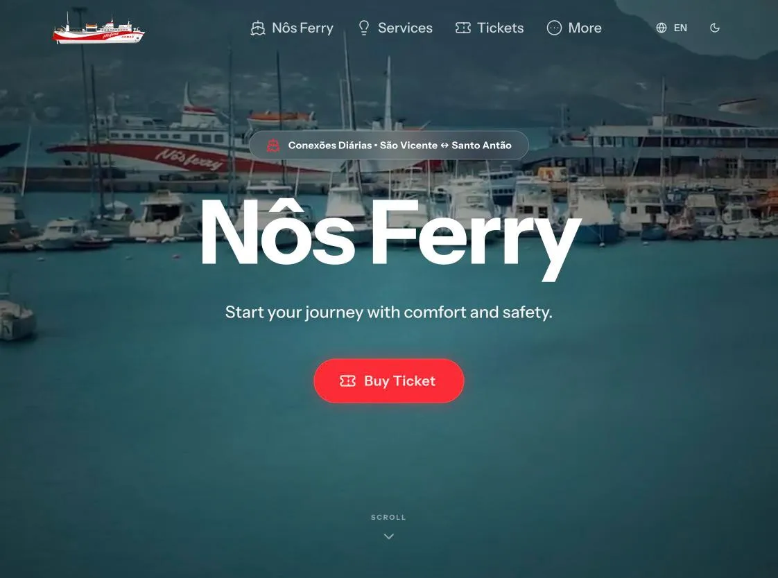 The NosFerry home page in English