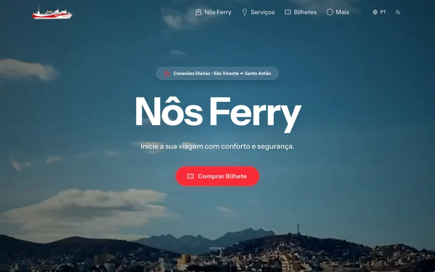 Página inicial da NosFerry
