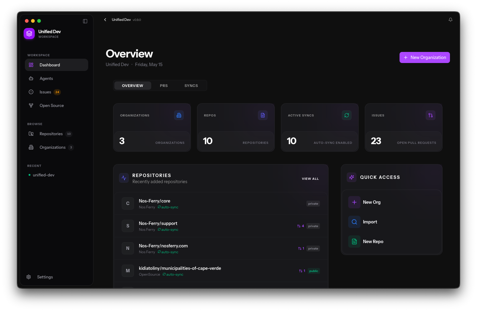 Unified Dev v0.1.0-alpha