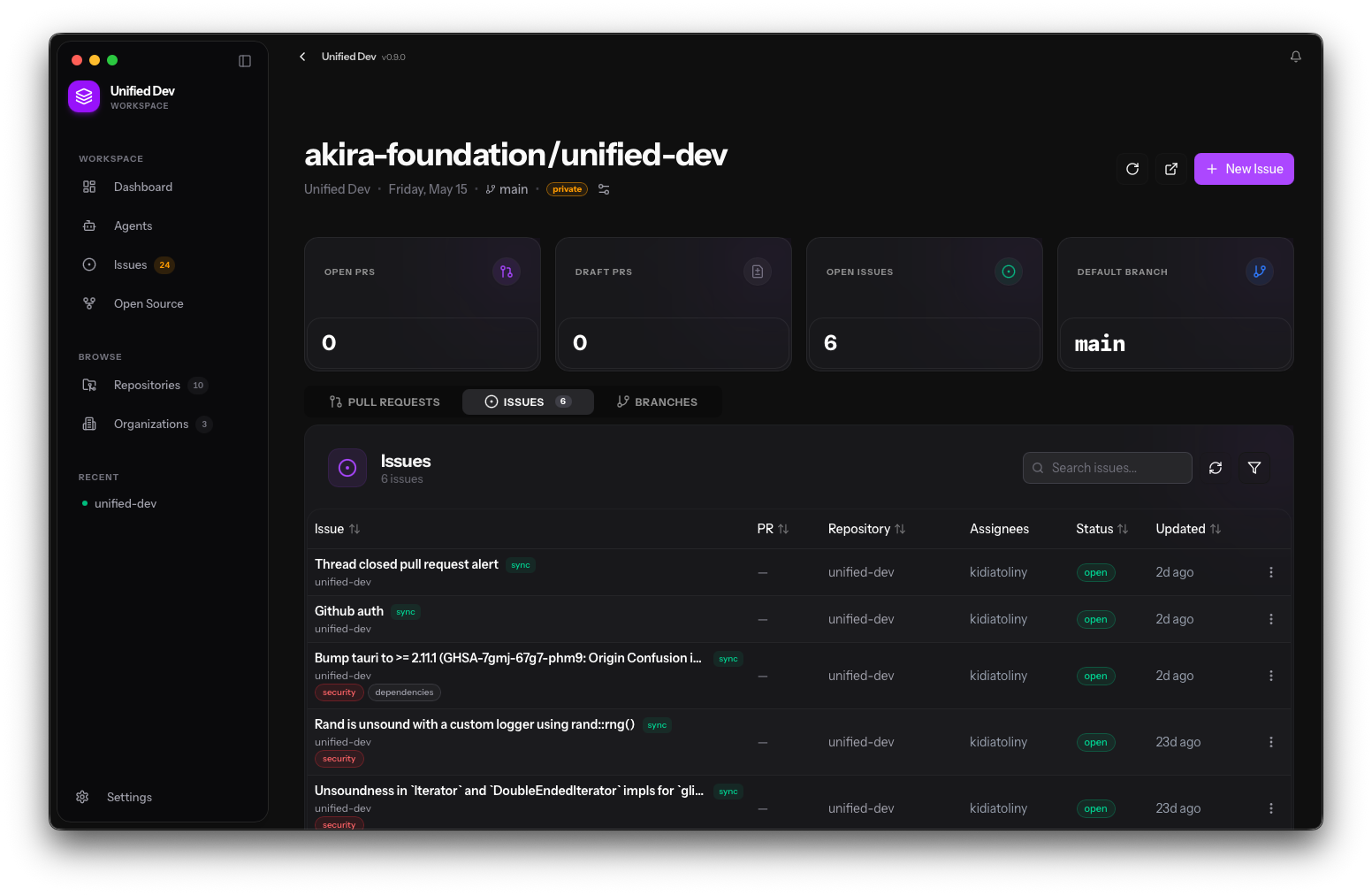 Unified Dev — undefined